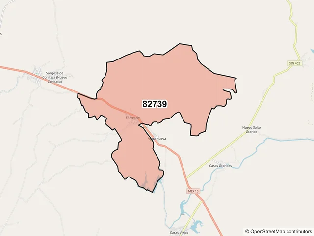 Mapa del código postal 82739, Elota, Sinaloa