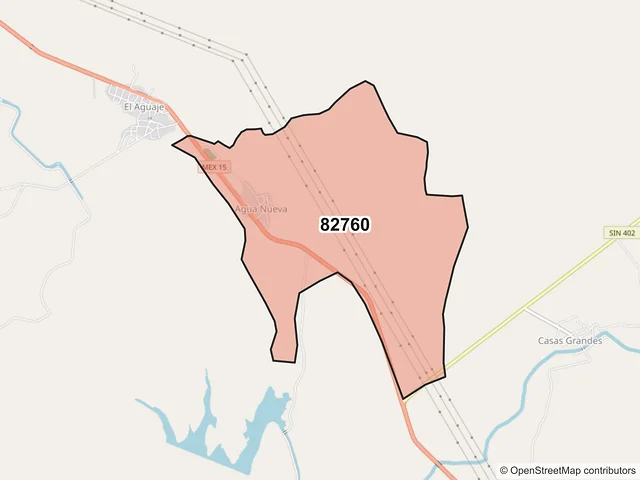 Mapa del código postal 82760, Elota, Sinaloa