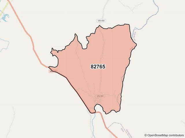 Mapa del código postal 82765, Elota, Sinaloa