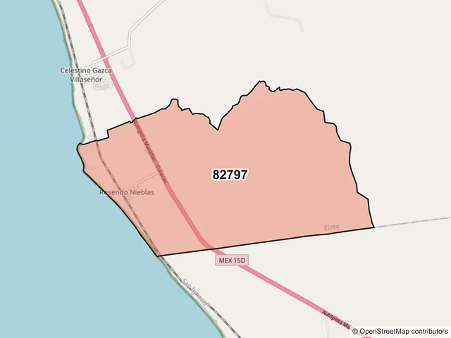 Mapa del código postal 82797, Elota, Sinaloa