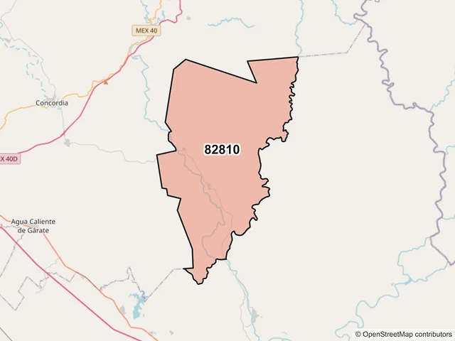 Mapa del código postal 82810, Rosario, Sinaloa