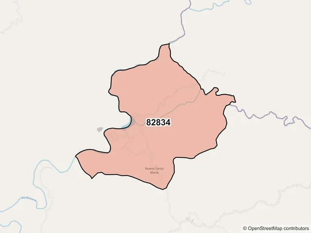 Mapa del código postal 82834, Rosario, Sinaloa
