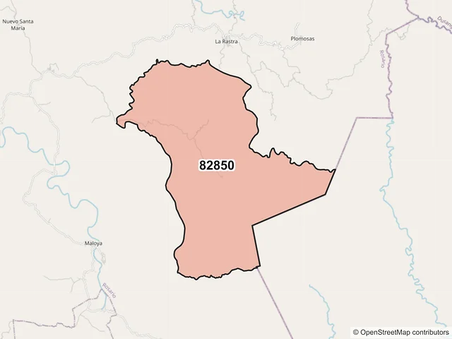 Mapa del código postal 82850, Rosario, Sinaloa