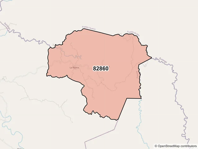 Mapa del código postal 82860, Rosario, Sinaloa