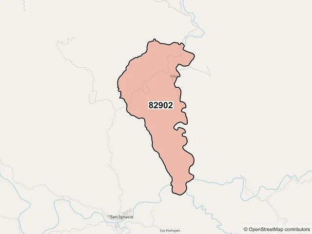 Mapa del código postal 82902, San Ignacio, Sinaloa