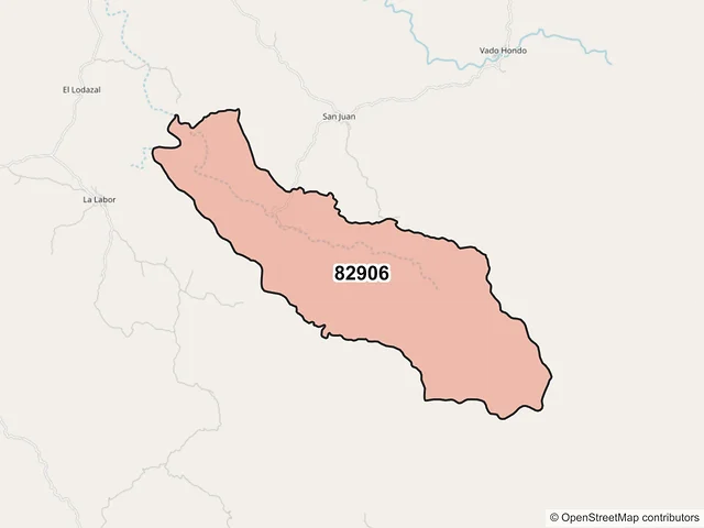 Mapa del código postal 82906, San Ignacio, Sinaloa