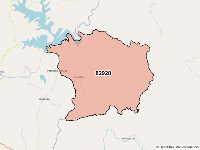 Mapa del código postal 82920, San Ignacio, Sinaloa
