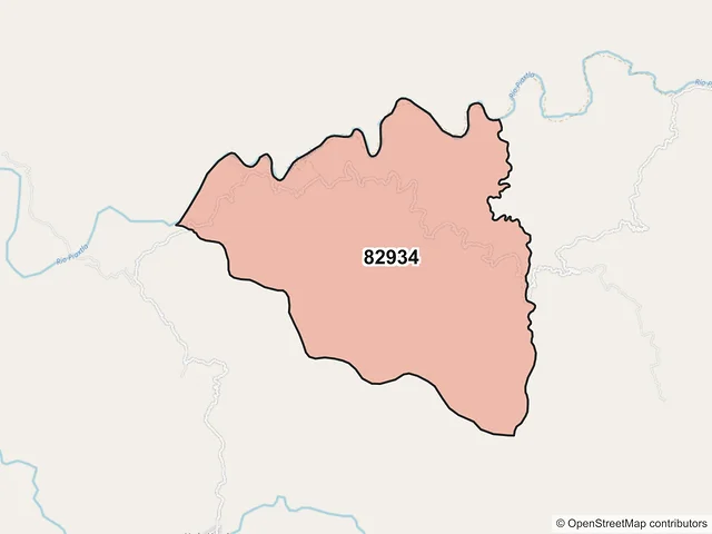 Mapa del código postal 82934, San Ignacio, Sinaloa