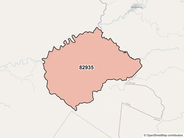 Mapa del código postal 82935, San Ignacio, Sinaloa