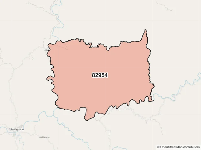 Mapa del código postal 82954, San Ignacio, Sinaloa