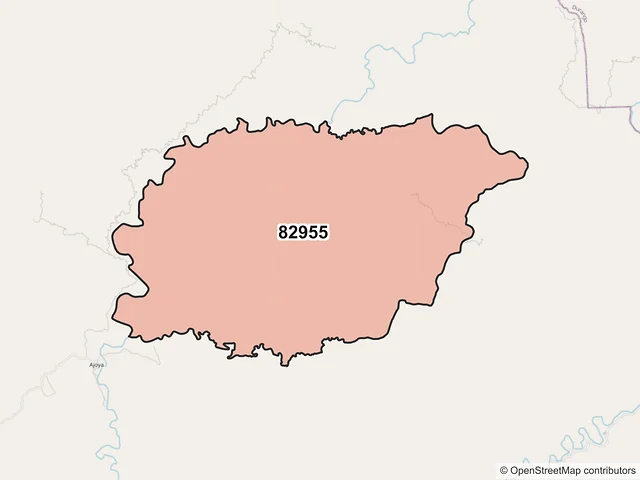 Mapa del código postal 82955, San Ignacio, Sinaloa