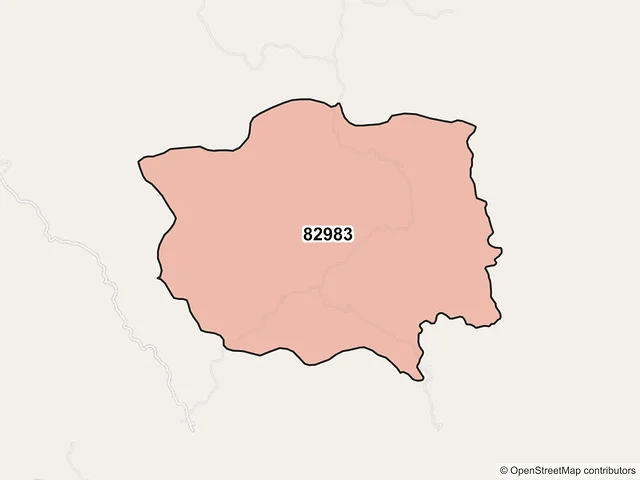 Mapa del código postal 82983, San Ignacio, Sinaloa