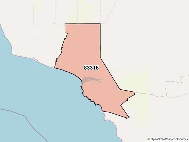 Mapa del código postal 83316, Hermosillo, Sonora