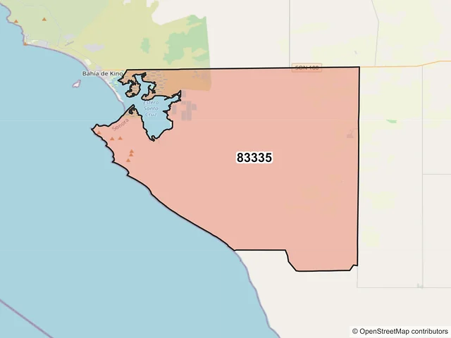 Mapa del código postal 83335, Hermosillo, Sonora