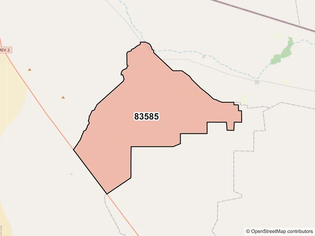 Mapa del código postal 83585, General Plutarco Elías Calles, Sonora
