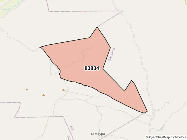 Mapa del código postal 83834, Atil, Sonora