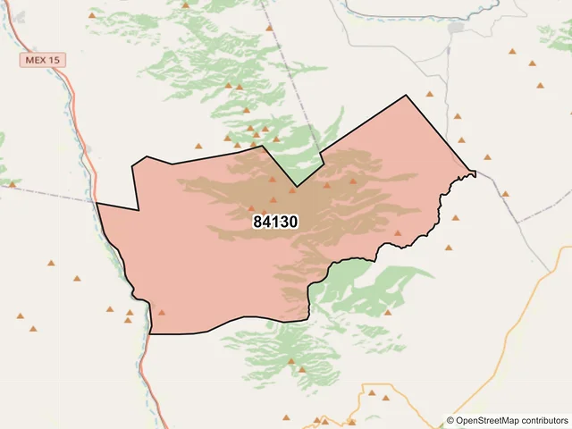 Mapa del código postal 84130, Imuris, Sonora