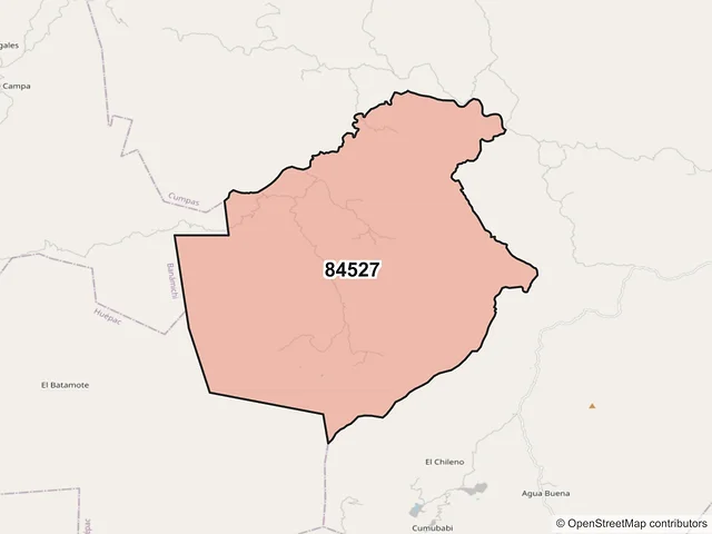 Mapa del código postal 84527, Cumpas, Sonora