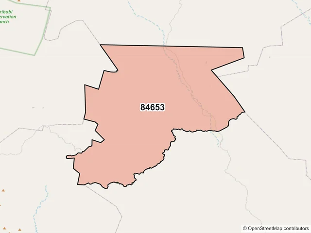 Mapa del código postal 84653, Arizpe, Sonora