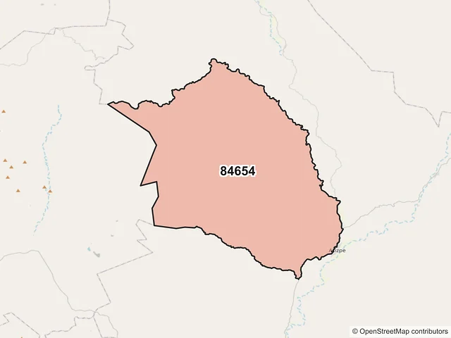 Mapa del código postal 84654, Arizpe, Sonora