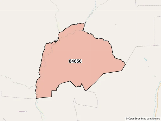 Mapa del código postal 84656, Arizpe, Sonora