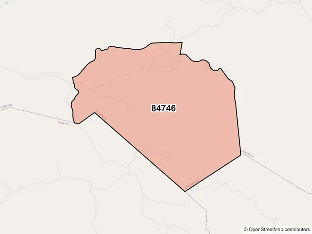 Mapa del código postal 84746, Divisaderos, Sonora