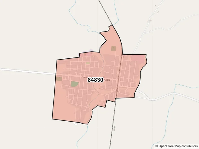 Mapa del código postal 84830, Opodepe, Sonora