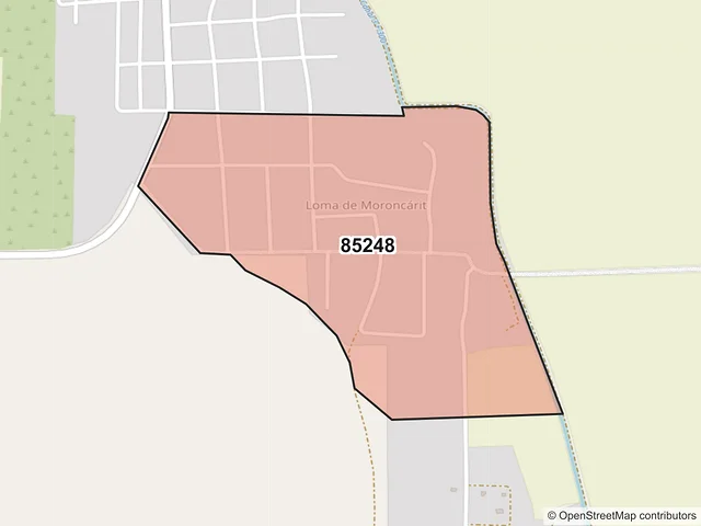 Mapa del código postal 85248, Huatabampo, Sonora