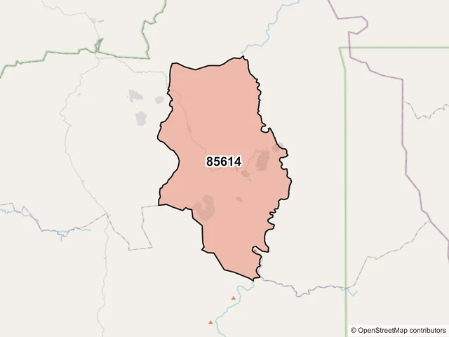 Mapa del código postal 85614, Sahuaripa, Sonora