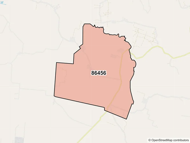 Mapa del código postal 86456, Huimanguillo, Tabasco