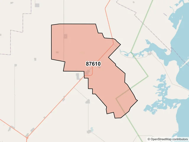 Mapa del código postal 87610, San Fernando, Tamaulipas