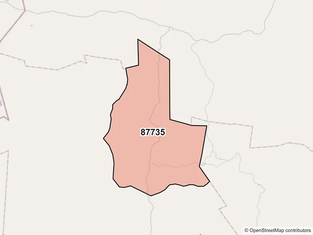 Mapa del código postal 87735, San Carlos, Tamaulipas