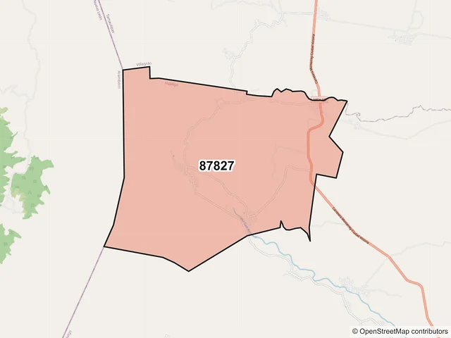 Mapa del código postal 87827, Hidalgo, Tamaulipas