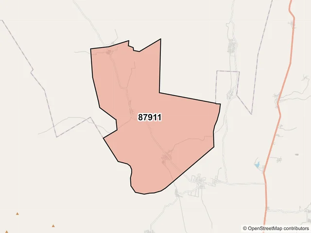 Mapa del código postal 87911, Tula, Tamaulipas