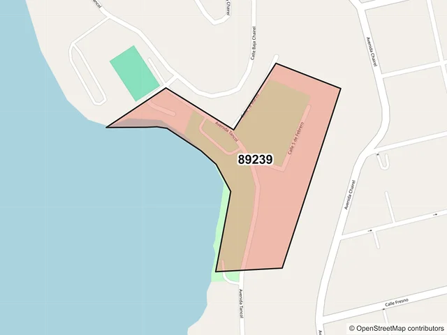 Mapa del código postal 89239, Tampico, Tamaulipas