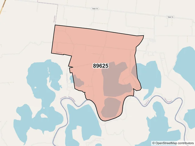 Mapa del código postal 89625, Altamira, Tamaulipas
