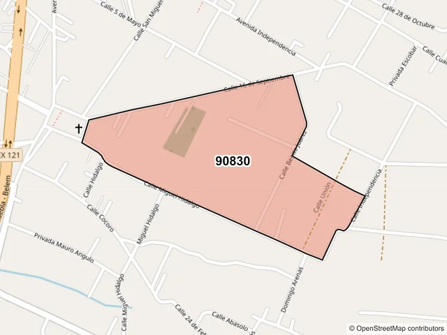 Mapa del código postal 90830, La Magdalena Tlaltelulco, Tlaxcala