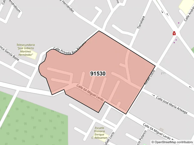 Mapa del código postal 91530, Coatepec, Veracruz de Ignacio de la Llave
