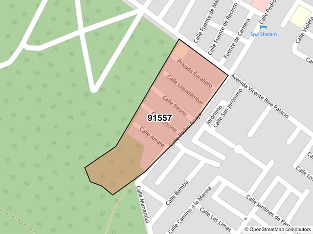 Mapa del código postal 91557, Coatepec, Veracruz de Ignacio de la Llave