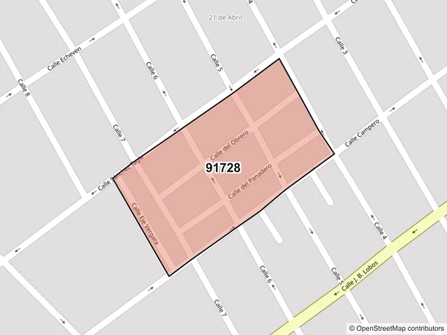 Mapa del código postal 91728, Veracruz, Veracruz de Ignacio de la Llave