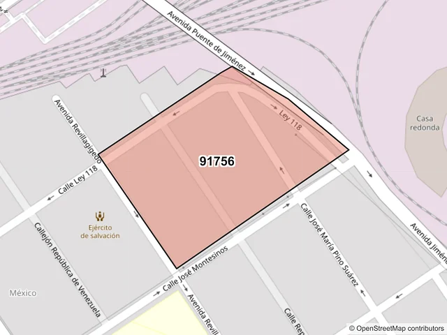 Mapa del código postal 91756, Veracruz, Veracruz de Ignacio de la Llave