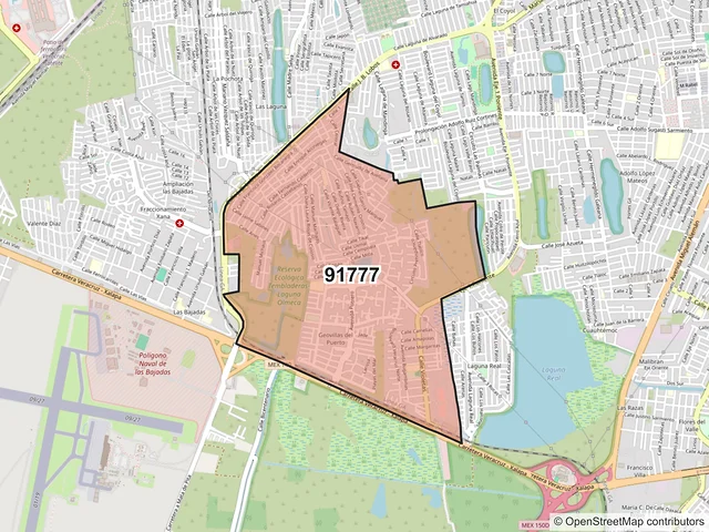 Mapa del código postal 91777, Veracruz, Veracruz de Ignacio de la Llave