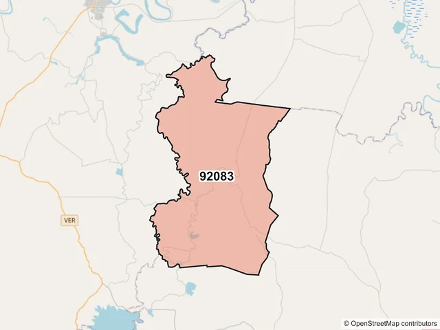 Mapa del código postal 92083, Ozuluama de Mascareñas, Veracruz de Ignacio de la Llave