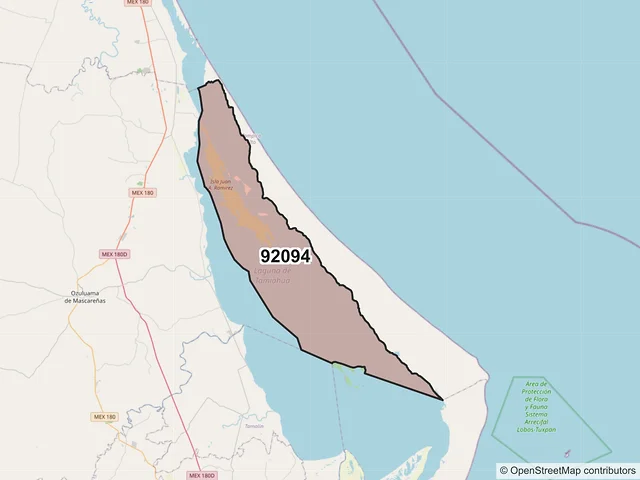 Mapa del código postal 92094, Ozuluama de Mascareñas, Veracruz de Ignacio de la Llave