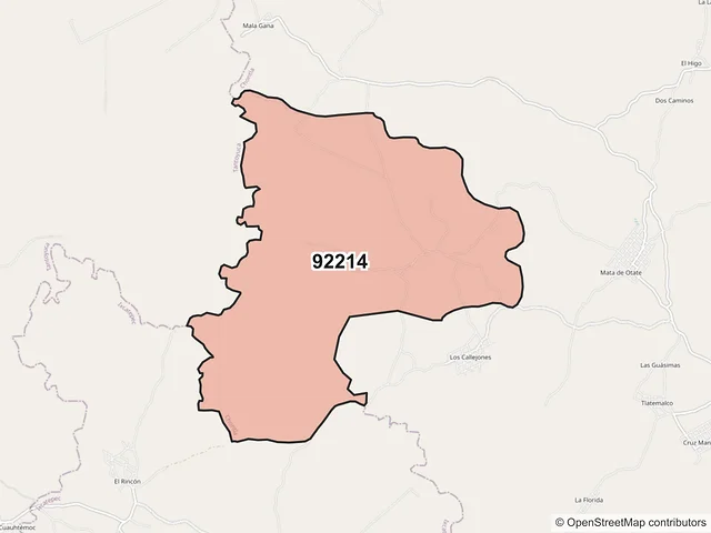 Mapa del código postal 92214, Chontla, Veracruz de Ignacio de la Llave
