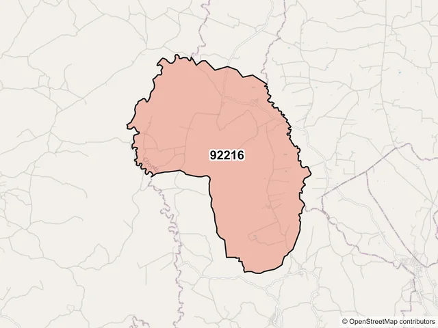Mapa del código postal 92216, Chontla, Veracruz de Ignacio de la Llave