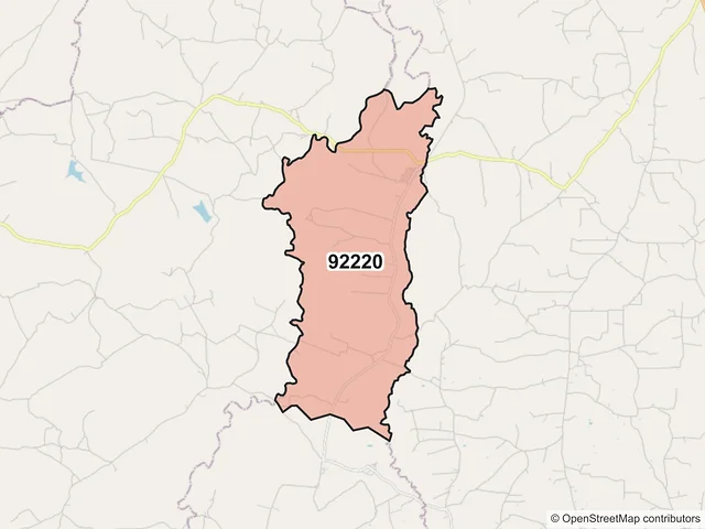 Mapa del código postal 92220, Chontla, Veracruz de Ignacio de la Llave