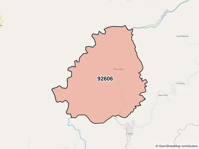 Mapa del código postal 92606, Huayacocotla, Veracruz de Ignacio de la Llave