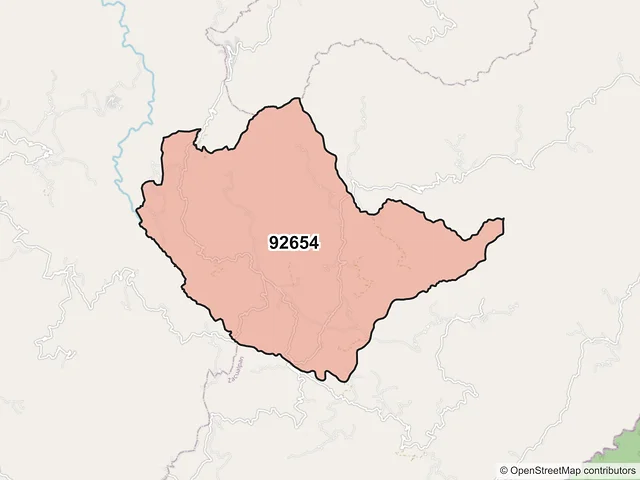 Mapa del código postal 92654, Zacualpan, Veracruz de Ignacio de la Llave