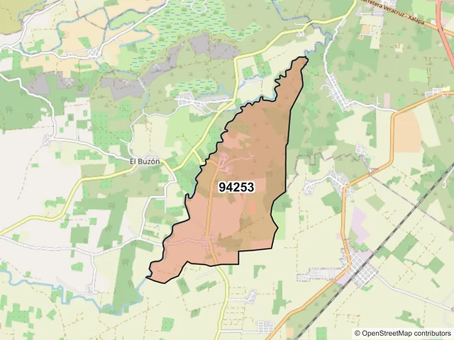 Mapa del código postal 94253, Manlio Fabio Altamirano, Veracruz de Ignacio de la Llave